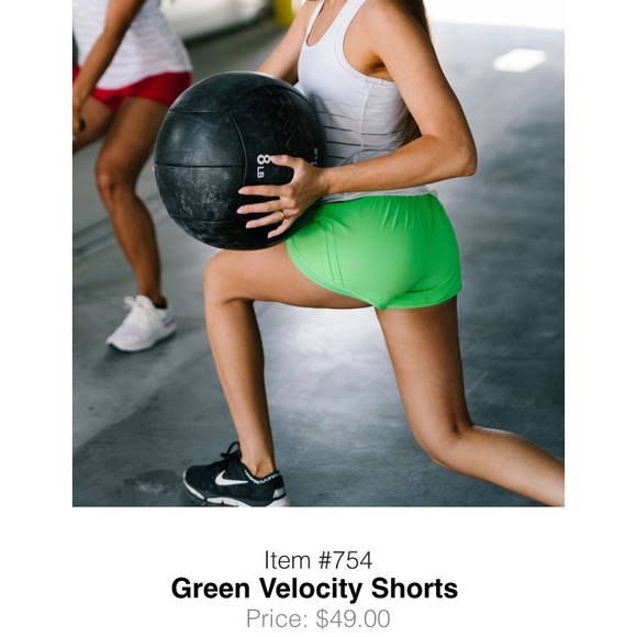 ZYIA Shorts Zyia Green Velocity Shorts Size Large Poshmark